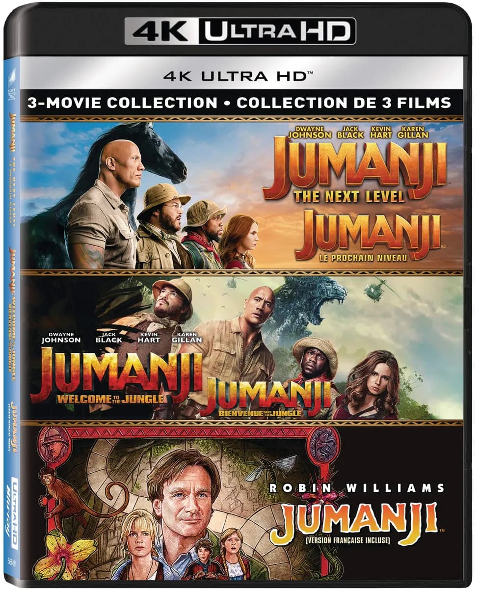 Jumanji: The Next Level / Jumanji: Welcome to the Jungle / Jumanji 1995 cover